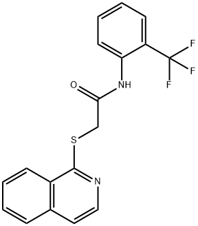 2-(isoquinolin-1-ylthio)-N-(2-(trifluoromethyl)phenyl)acetamide Structure