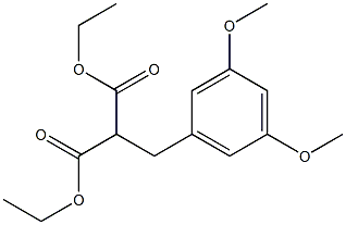 Propanedioic acid, [(3,5-dimethoxyphenyl)methyl]-, diethyl ester 구조식 이미지