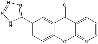 5H-[1]Benzopyrano[2,3-b]pyridin-5-one, 7-(1H-tetrazol-5-yl)- Structure