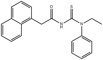 N-{[ethyl(phenyl)amino]carbonothioyl}-2-(1-naphthyl)acetamide 구조식 이미지