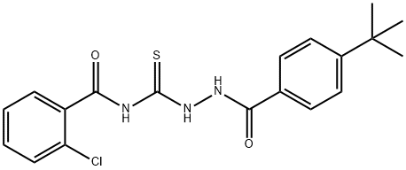 N-{[2-(4-tert-butylbenzoyl)hydrazino]carbonothioyl}-2-chlorobenzamide 구조식 이미지