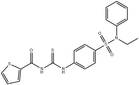 N-{[(4-{[ethyl(phenyl)amino]sulfonyl}phenyl)amino]carbonothioyl}-2-thiophenecarboxamide Structure