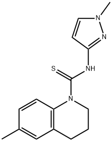 6-methyl-N-(1-methylpyrazol-3-yl)-3,4-dihydro-2H-quinoline-1-carbothioamide Structure