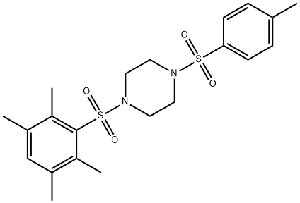 1-(4-methylphenyl)sulfonyl-4-(2,3,5,6-tetramethylphenyl)sulfonylpiperazine Structure