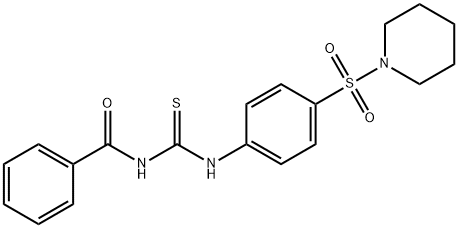 N-({[4-(1-piperidinylsulfonyl)phenyl]amino}carbonothioyl)benzamide Structure