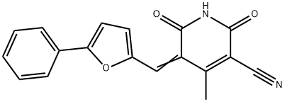 (5Z)-2-hydroxy-4-methyl-6-oxo-5-[(5-phenylfuran-2-yl)methylidene]-5,6-dihydropyridine-3-carbonitrile 구조식 이미지