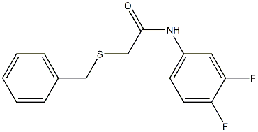 2-benzylsulfanyl-N-(3,4-difluorophenyl)acetamide Structure