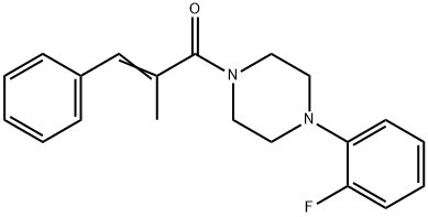 (2Z)-1-[4-(2-fluorophenyl)piperazin-1-yl]-2-methyl-3-phenylprop-2-en-1-one 구조식 이미지