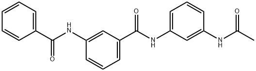 N-[3-(acetylamino)phenyl]-3-[(phenylcarbonyl)amino]benzamide Structure