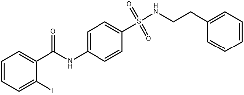 2-iodo-N-(4-{[(2-phenylethyl)amino]sulfonyl}phenyl)benzamide Structure