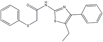 N-(5-ethyl-4-phenyl-1,3-thiazol-2-yl)-2-phenylsulfanylacetamide Structure