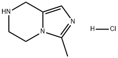 Imidazo[1,5-a]pyrazine, 5,6,7,8-tetrahydro-3-methyl-, hydrochloride (1:1) Structure