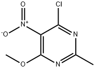 Pyrimidine, 4-chloro-6-methoxy-2-methyl-5-nitro- 구조식 이미지