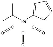 i-Propylcyclopentadienylrhenium tricarbonyl 구조식 이미지