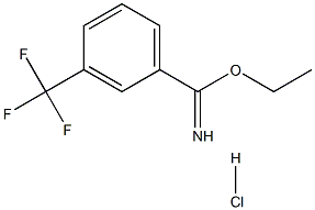 ethyl 3-(trifluoromethyl)benzene-1-carboximidate hydrochloride 구조식 이미지