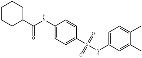 N-(4-{[(3,4-dimethylphenyl)amino]sulfonyl}phenyl)cyclohexanecarboxamide 구조식 이미지