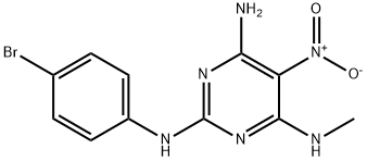 N2-(4-bromophenyl)-N4-methyl-5-nitropyrimidine-2,4,6-triamine Structure