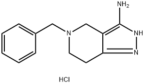 1H-Pyrazolo[4,3-c]pyridin-3-amine, 4,5,6,7-tetrahydro-5-(phenylmethyl)- Structure