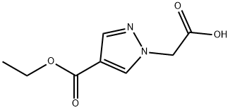 1H-Pyrazole-1-acetic acid, 4-(ethoxycarbonyl)- Structure