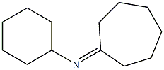 Cyclohexanamine, N-cycloheptylidene- Structure