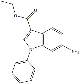 1H-Indazole-3-carboxylic acid, 6-amino-1-phenyl-, ethyl ester Structure