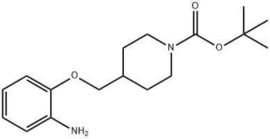 tert-Butyl 4-[(2-aminophenoxy)methyl]piperidine-1-carboxylate 구조식 이미지