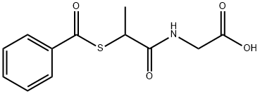 Glycine, N-[2-(benzoylthio)-1-oxopropyl]- 구조식 이미지