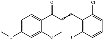 (2E)-3-(2-chloro-6-fluorophenyl)-1-(2,4-dimethoxyphenyl)prop-2-en-1-one Structure
