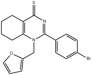 2-(4-bromophenyl)-1-(furan-2-ylmethyl)-5,6,7,8-tetrahydroquinazoline-4(1H)-thione Structure