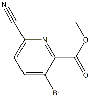 2-Pyridinecarboxylic acid, 3-bromo-6-cyano-, methyl ester Structure