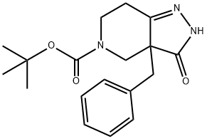 tert-butyl 3a-benzyl-3-oxo-3a,4,6,7-tetrahydro-2H-pyrazolo[4,3-c]pyridine-5(3H)-carboxylate Structure