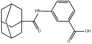 3-[(1-adamantylcarbonyl)amino]benzoic acid 구조식 이미지