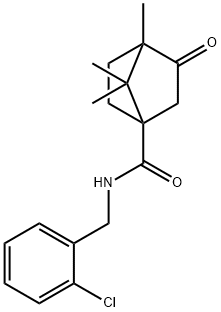 (4R)-N-(2-chlorobenzyl)-4,7,7-trimethyl-3-oxobicyclo[2.2.1]heptane-1-carboxamide 구조식 이미지