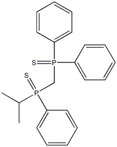 Phosphine sulfide,[(diphenylphosphinothioyl)methyl](1-methylethyl)phenyl- Structure