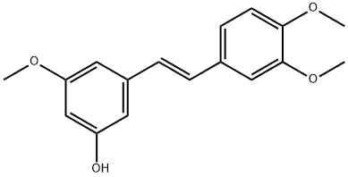 (E)-3'-hydroxy-3,4,5'-trimethoxystilbene Structure