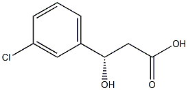 (3S)-3-(3-chlorophenyl)-3-hydroxypropanoic acid Structure