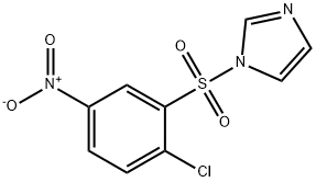 1-((2-chloro-5-nitrophenyl)sulfonyl)-1H-imidazole 구조식 이미지