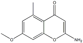 4H-1-Benzopyran
-4-one, 2-amino
-7-methoxy-5-methyl- Structure