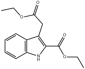 ethyl 3-(2-ethoxy-2-oxoethyl)-1H-indole-2-carboxylate 구조식 이미지