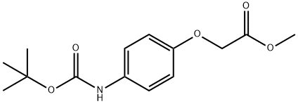 METHYL 2-(4-((TERT-BUTOXYCARBONYL)AMINO)PHENOXY)ACETATE 구조식 이미지