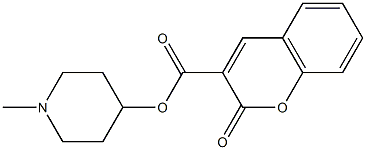 (1-methylpiperidin-4-yl) 2-oxochromene-3-carboxylate Structure