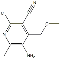 5-amino-2-chloro-4-(methoxymethyl)-6-methylpyridine-3-carbonitrile Structure