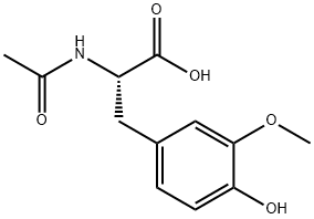 2-(N-acetylacetamido)-3-(4-hydroxy-3-methoxyphenyl)propanoic acid 구조식 이미지