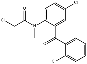 2-chloro-N-(4-chloro-2-(2-chlorobenzoyl)phenyl)-N-methylacetamide Structure