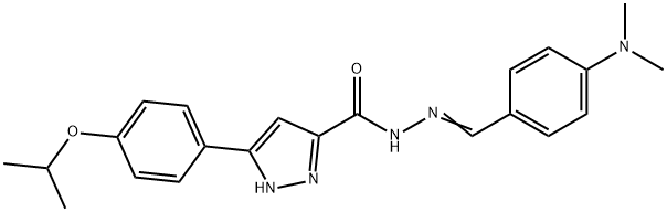 (E)-N-(4-(dimethylamino)benzylidene)-3-(4-isopropoxyphenyl)-1H-pyrazole-5-carbohydrazide Structure