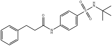 N-[4-(tert-butylsulfamoyl)phenyl]-3-phenylpropanamide 구조식 이미지