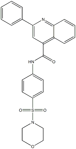 N-(4-morpholin-4-ylsulfonylphenyl)-2-phenylquinoline-4-carboxamide Structure