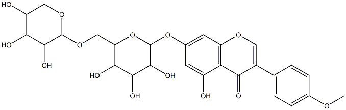 5-hydroxy-3-(4-methoxyphenyl)-7-[3,4,5-trihydroxy-6-[(3,4,5-trihydroxyoxan-2-yl)oxymethyl]oxan-2-yl]oxy-chromen-4-one Structure