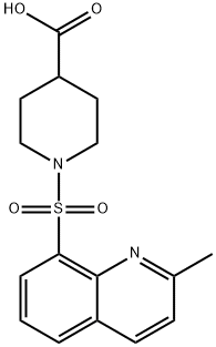 1-(2-methylquinolin-8-yl)sulfonylpiperidine-4-carboxylic acid 구조식 이미지