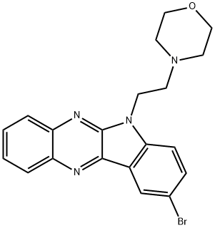 4-(2-(9-bromo-6H-indolo[2,3-b]quinoxalin-6-yl)ethyl)morpholine Structure
